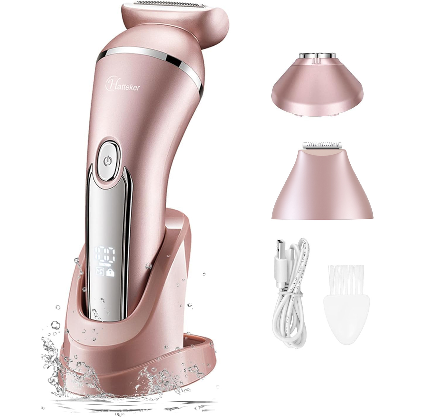 Afeitadora eléctrica multifunción de las mujeres hogar removedor de cabello de reemplazo de tres cabezas lavado de cuerpo completo raspador de cabello de todo el cuerpo