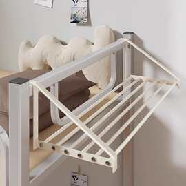 床上床尾放衣服神器宿舍好物衣架床边衣物收纳挂架寝上铺置物架子