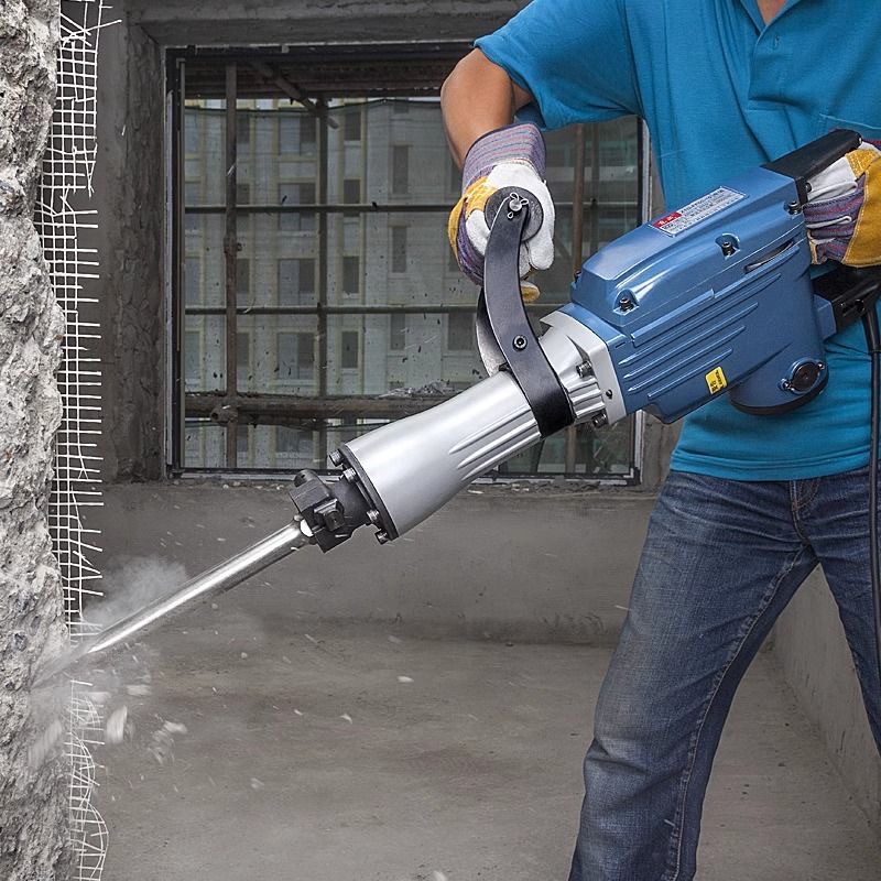 Pico eléctrico Dongcheng Pico eléctrico de hormigón 65/95 Pico eléctrico de un solo uso de grado industrial Pico de martillo de ingeniería pesada de alta potencia profesional a gran escala