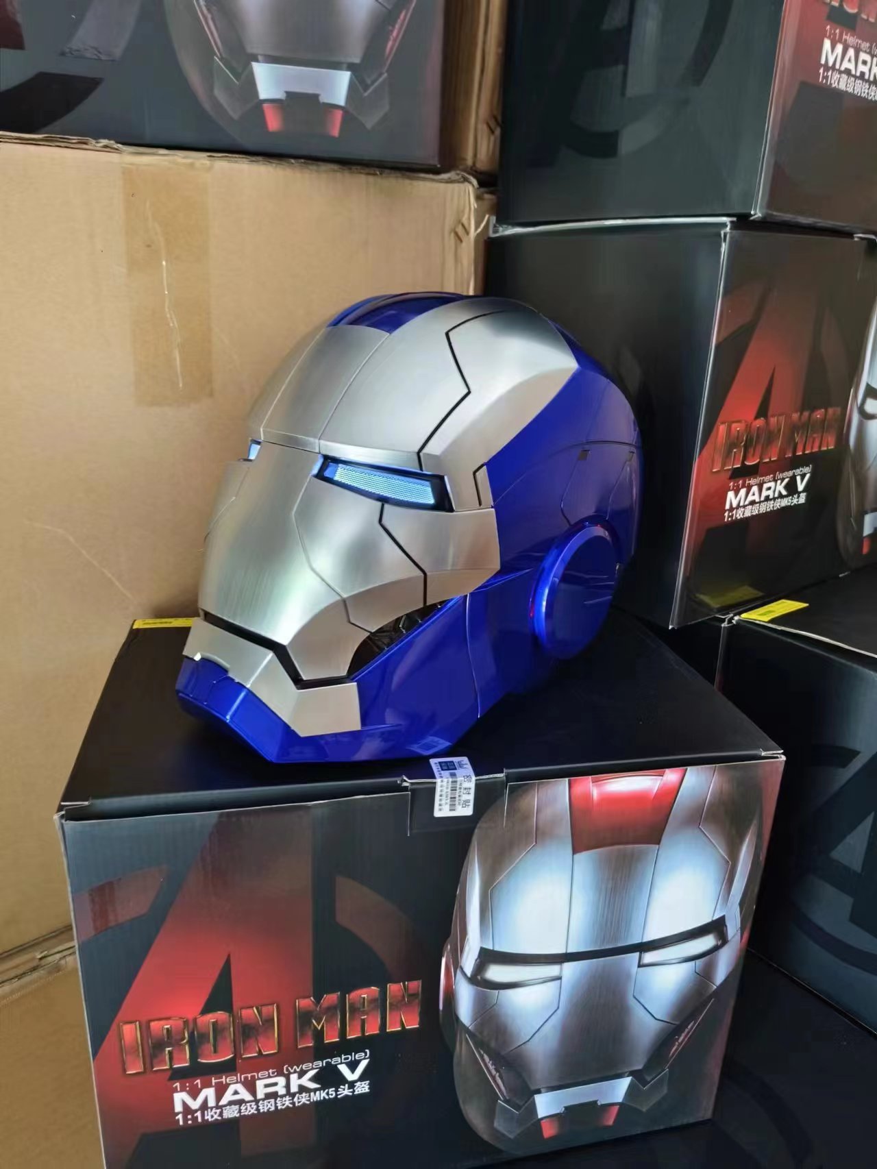 2025 New Iron Man Helmet Black Gold/Silver Voice Control Mask