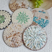 美式ins风隔热餐垫圆形贝壳餐桌垫 高级感轻奢欧式西餐垫圆形托盘