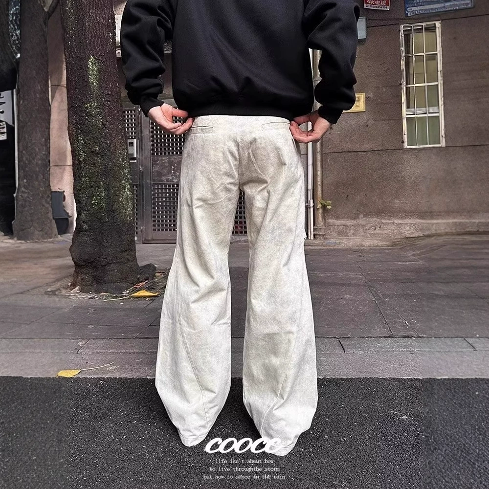Retro skydiver, trousers, American style, oversize, high-quality style