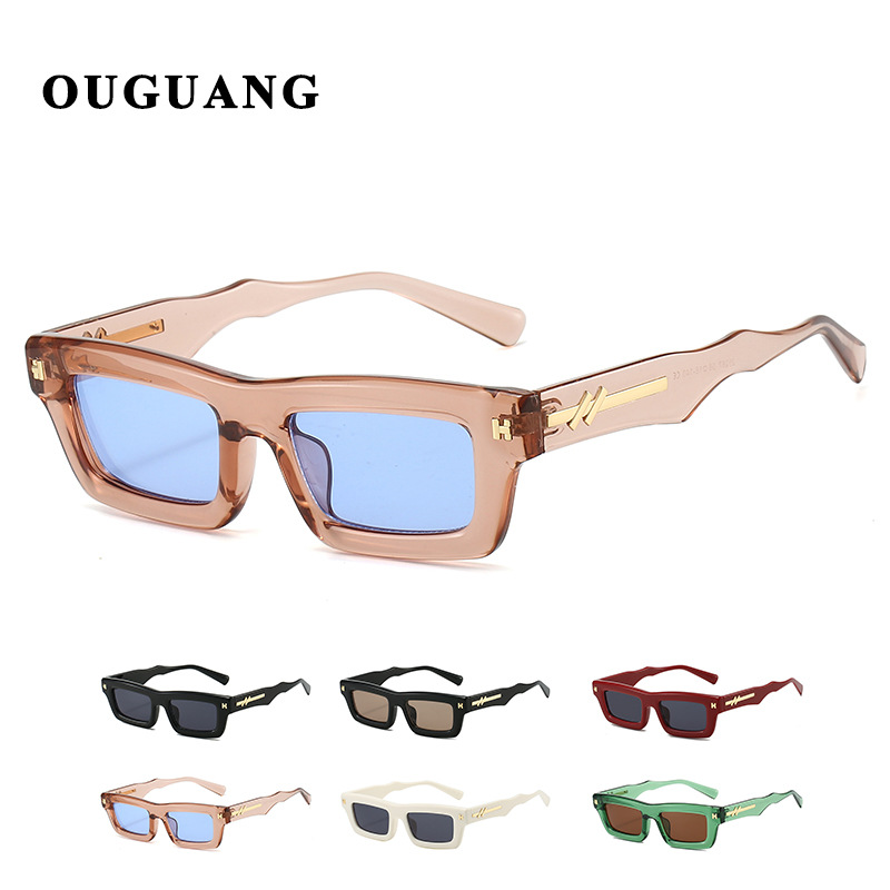 Nuevas gafas de sol de tendencia de moda de marco cuadrado de ojo de gato personalidad gafas de sol europeas y americanas pasarelas de celebridades de Internet gafas de sol de tiro callejero comercio exterior