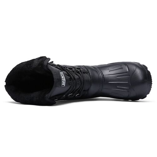 Winter Men's Outdoor Work Snow Boots Ice Fishing Boots Warm Waterproof Outdoor Riding Boots Tall Cold-Resistant Ice Fishing Boots