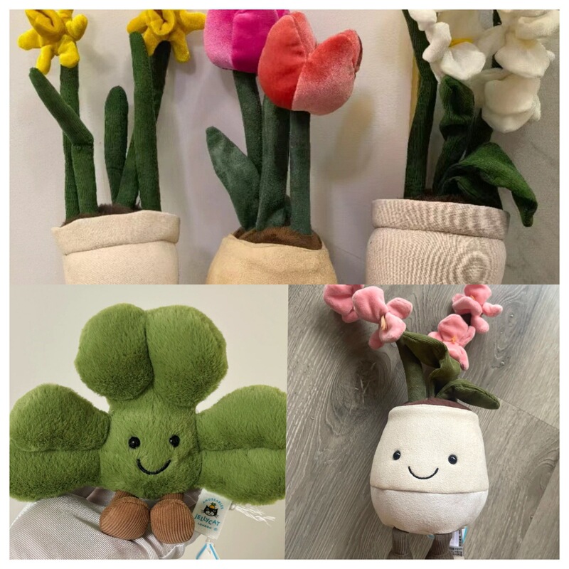 国産ジェリーキャットと同じスタイルの水仙、チューリップ、ヒマワリ、デイジー、大輪の花、鉢植えのおもちゃ、花束|undefined