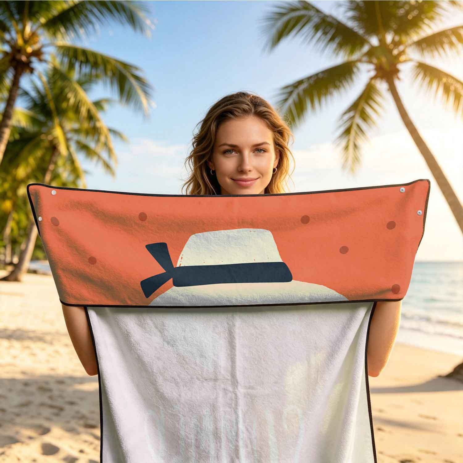 Summer bath towel and car seat cover 2-in-1, ultra-fine fiber outdoor beach and car dual-use universal seat cushion