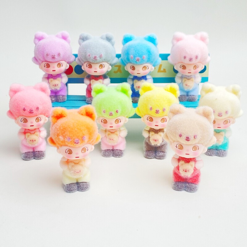 植毛かわいいディモ樹脂小さなかわいい漫画の装飾品変更された赤ちゃんフィギュアブラインドボックスかわいいギフト装飾品 diy|undefined