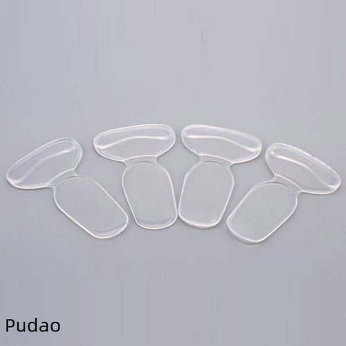 New 2-in-1 Silicone Heel Pad with T-shaped Anti-friction and Anti-pain Heel Cushion, Half-size Transparent Heel Protector