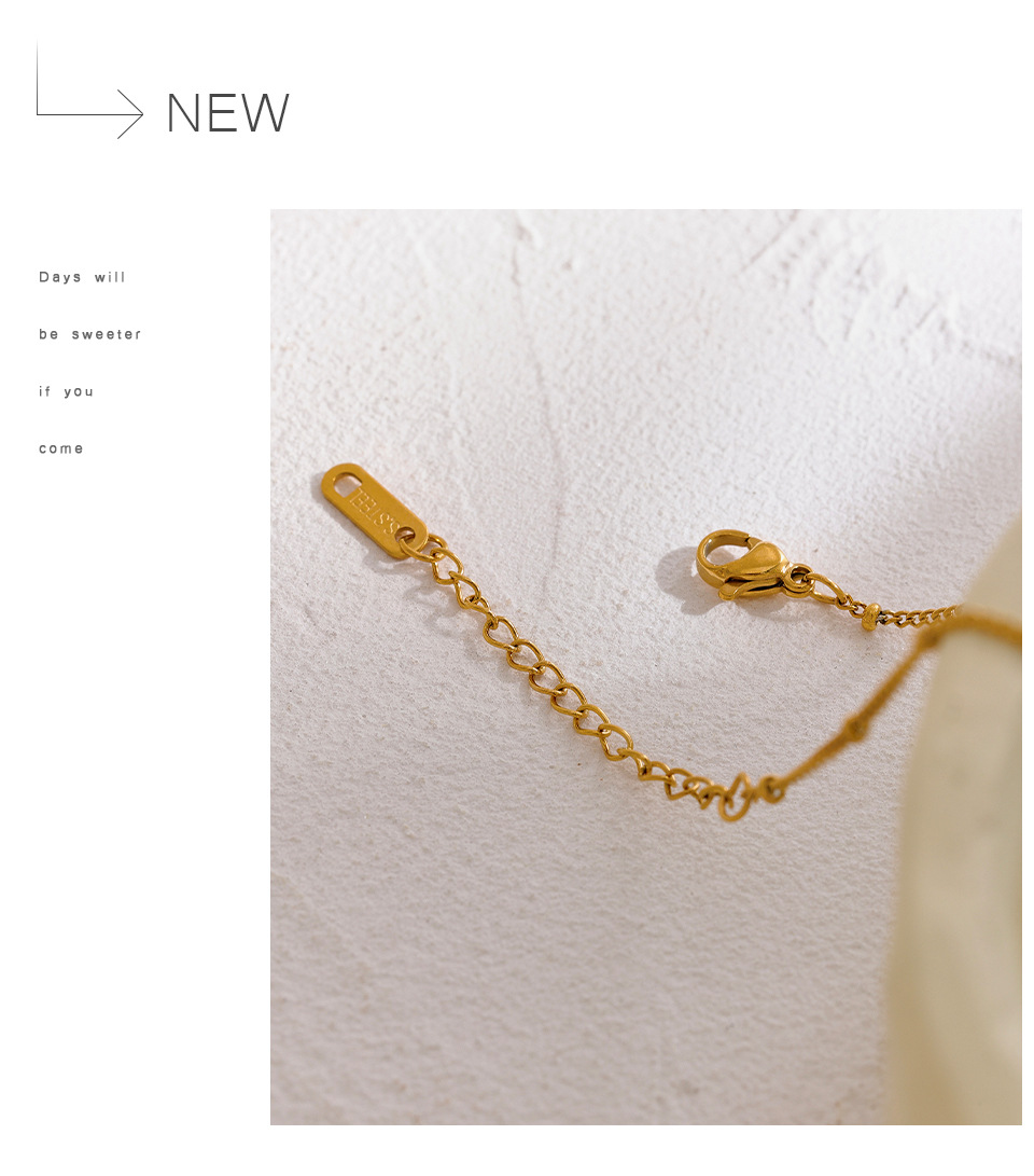 Simple Style Heart Shape Titanium Steel Plating Shell Pendant Necklace 1 Piece