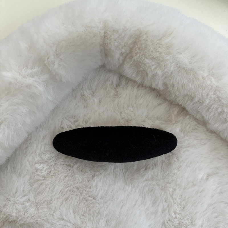 Pinza de pelo ovalada de terciopelo estilo coreano para flequillo_voghion.com