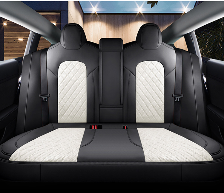 Suitable for Tesla Model 3Ysx Leather Seat Covers, Suitable for All Seasons, Breathable and Wear-Resistant Leather Pvc Seat Cushions for Export