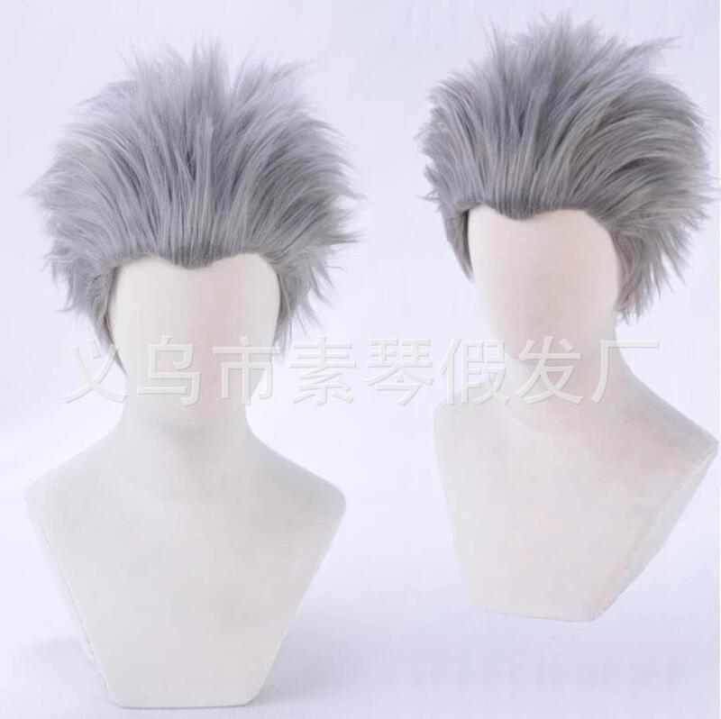 Devil May Cry 5 Vergil Silver-Gray Back Hairstyle Cos Wig with Short Hair