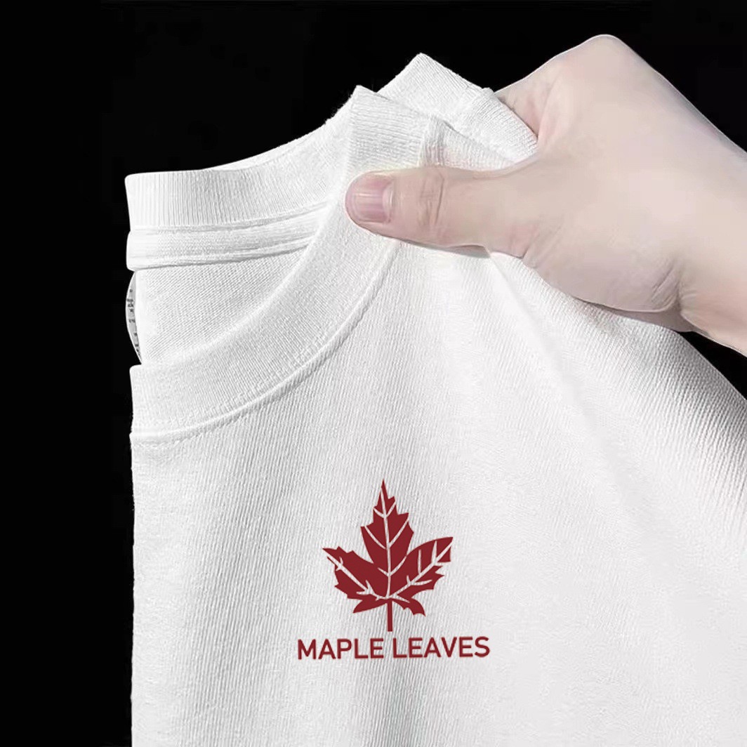 단풍잎 작은 라벨 [화이트]