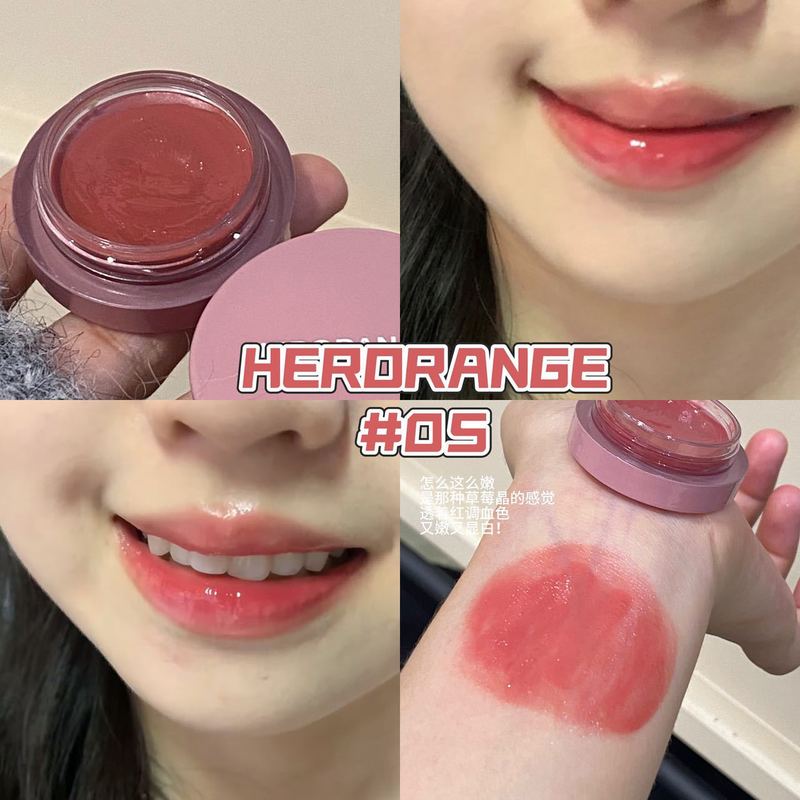 HERORANGE~フューズド シルキー リップ＆チーク ダブルブラッシュ クリーム 保湿＆柔らかく水っぽいリップスティック ナチュラル ヌード メイクアップ ルージュ|undefined