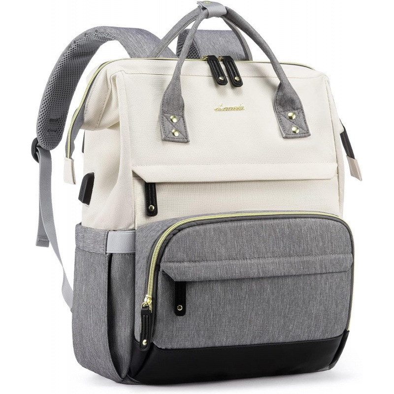 Nueva mochila de computadora portátil para mujeres 15.6 pulgadas con puerto USB Mochila educadora de gran capacidad