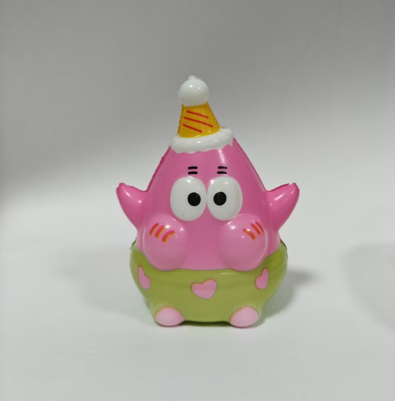 Caricatura esponja pie estrella rebote lento pellizco pellizco desempaquetar artefactos encantadores muñecas pu adornos extraños