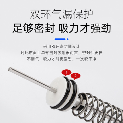 Strong Solder Sucker Iron Desoldering Tool Solder Cleaning Solder Waste Sucker Desoldering Gun Manual Solder Sucker Desoldering Unit