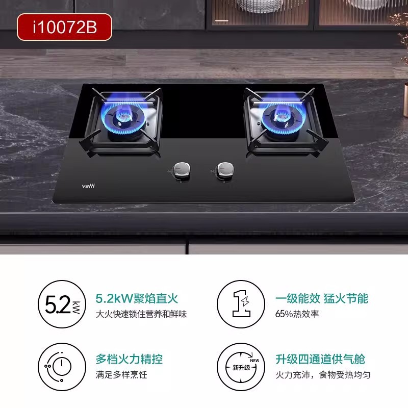 Кухонная вытяжка и газовая плита Vantage с плитой i10308D