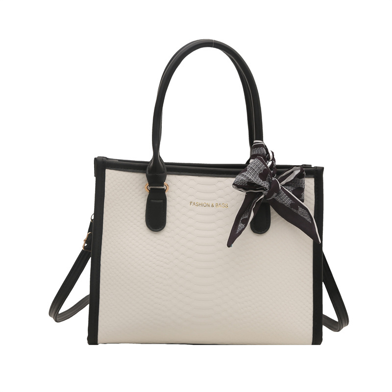 2025 moda nuevo bolso portátil portátil de gran capacidad viajero simple patrón de piel de serpiente bufanda decorativa bolso de mensajero de un solo hombro