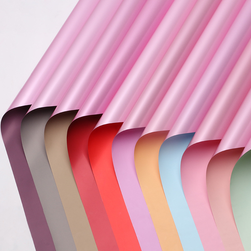 Papel de embalaje de flores de dos colores, papel de oro, papel de regalo de flores, papel de embalaje de flores