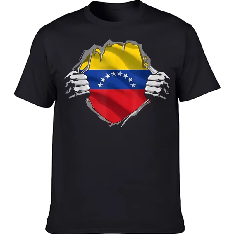 Men's Summer T-Shirt Cotton Loose Cool T-Shirt Proud Venezuelan Venezuelan Flag Men's Streetwear