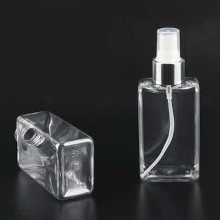 定制 120ml爽肤水补水喷雾塑料瓶 120毫升方瓶包装 PET透明空瓶子