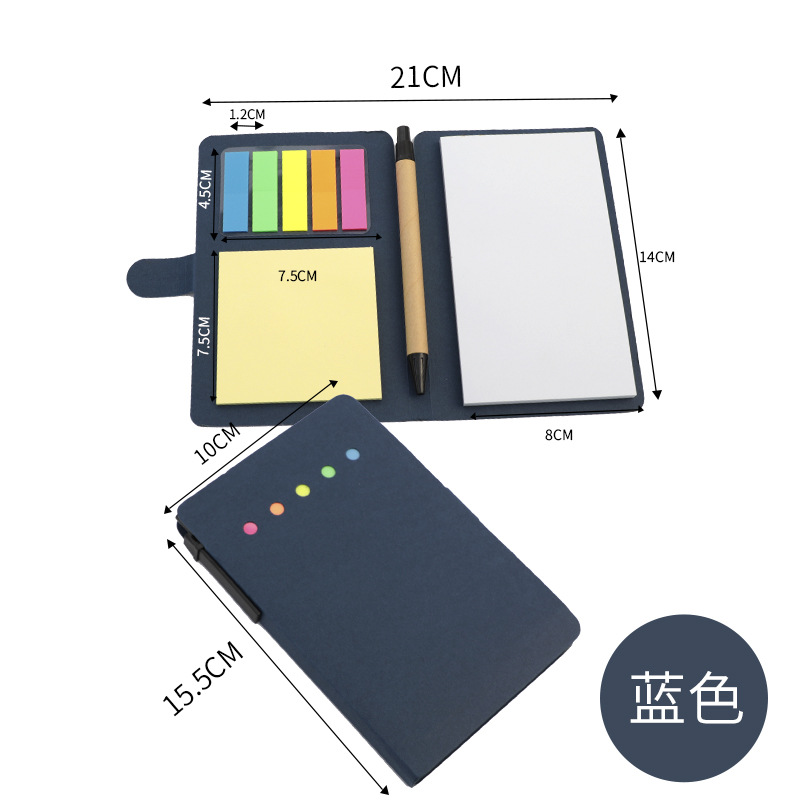 Suministro transfronterizo socket notebook al por mayor color sólido simple post-it notebook con bolígrafo creativo