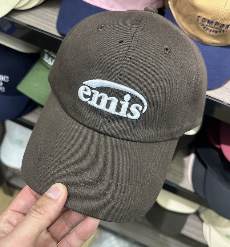 韓国 emis 帽子赤野球帽女性のための春と夏のカジュアル刺繍多用途ソフトトップビッグヘッドキャップ男性のための|undefined