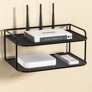 Wall Rack Wall Router Storage Box Set-Top Box Wall Hanging Rack Punch-Free Box Wifi Broadband