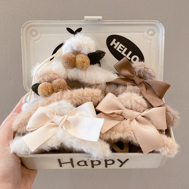 Mellard arco pelúcia clip de agarre de alta sensación de cabello grande clip de tiburón cabello más frascos clip de cabello de cabeza trasera