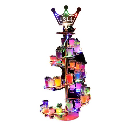 Spiral luminous bullet cup cup holder ktv bar wine rack champagne cocktail rack creative bar cup holder