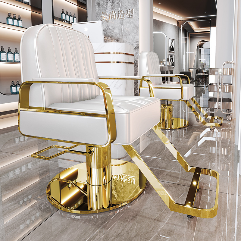 La peluquería de alta gama puede bajar la silla de peluquería, la silla de corte de pelo de teñido en caliente giratorio de elevación especial para la peluquería de alto perfil, simple image 48