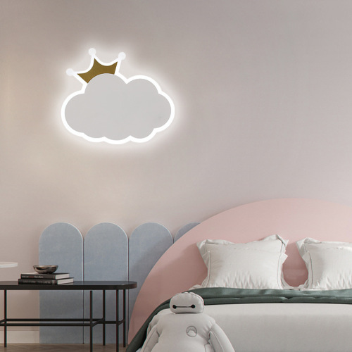 Colorful Creative Nordic Cloud Decor Wall Lamp Children's Room Lighting Bedroom Bedside Wall Lamp Girl Princess Room Lamp