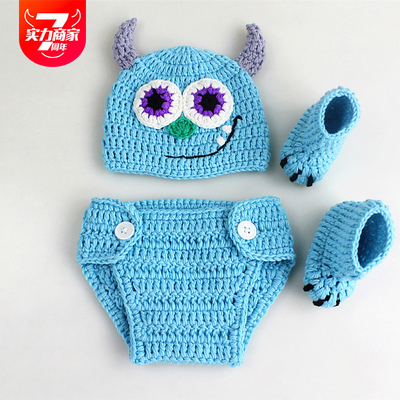 儿童摄影服装影楼百天造型服饰百日照的拍照衣服宝宝怪兽服装道具