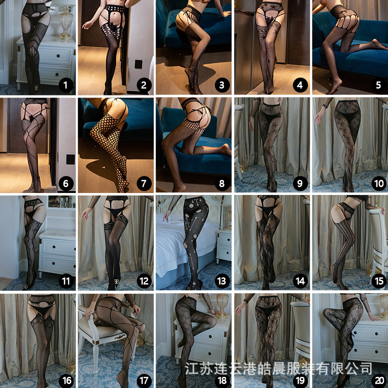 Long Night Sexy Lingerie Sexy Stockings Free Off Stockings Garter Jacquard Pants Low Socks 5000 Series