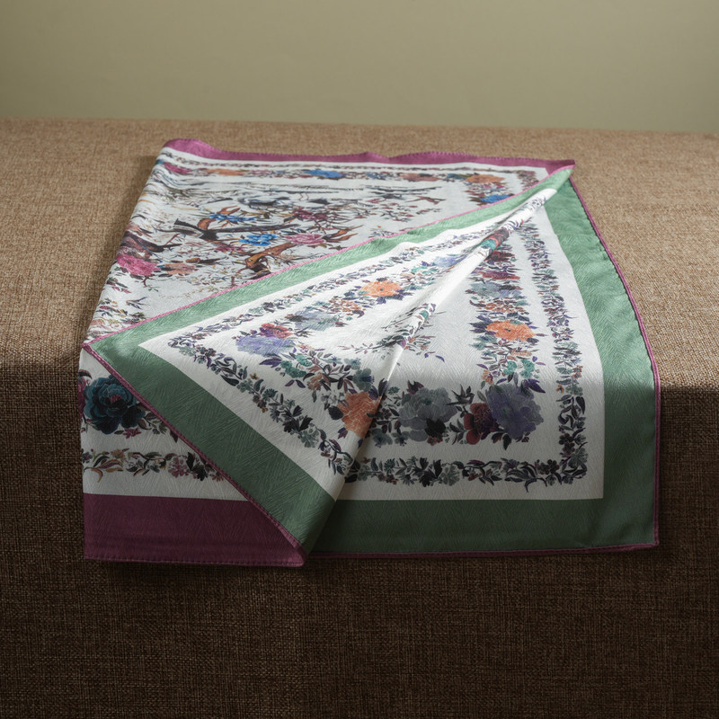 Pink Floral Scarf with a Delicate Style, Double-Sided Silk-Like Scarf, Women's Square Scarf 70X70Cm, Headscarf, Shawl for Travel Pink Floral Scarf with a Delicate Style, Double-Sided Silk-Like Scarf, Women's Square Scarf 70X70Cm, Headscarf, Shawl for Travel