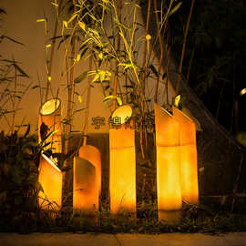 LED竹子灯 户外公园景区装饰芦苇灯竹筒灯 灯光源头厂家制造商