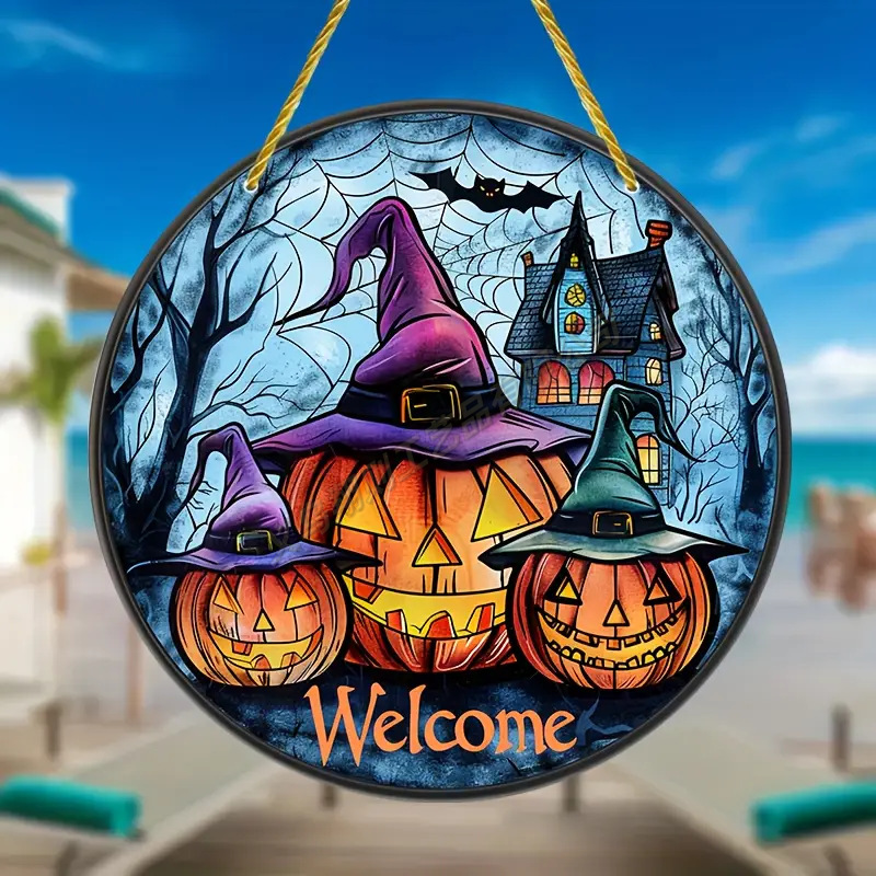 Transfronterizo serie de Halloween acrílico captador de sol artesanía decoración creativa colgante acrílico disco