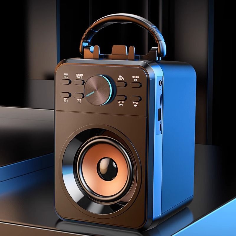 Bluetooth Speaker Wireless High Volume Outdoor Portable Square Dance Karaoke Card/U Disk Audio Home Subwoofer