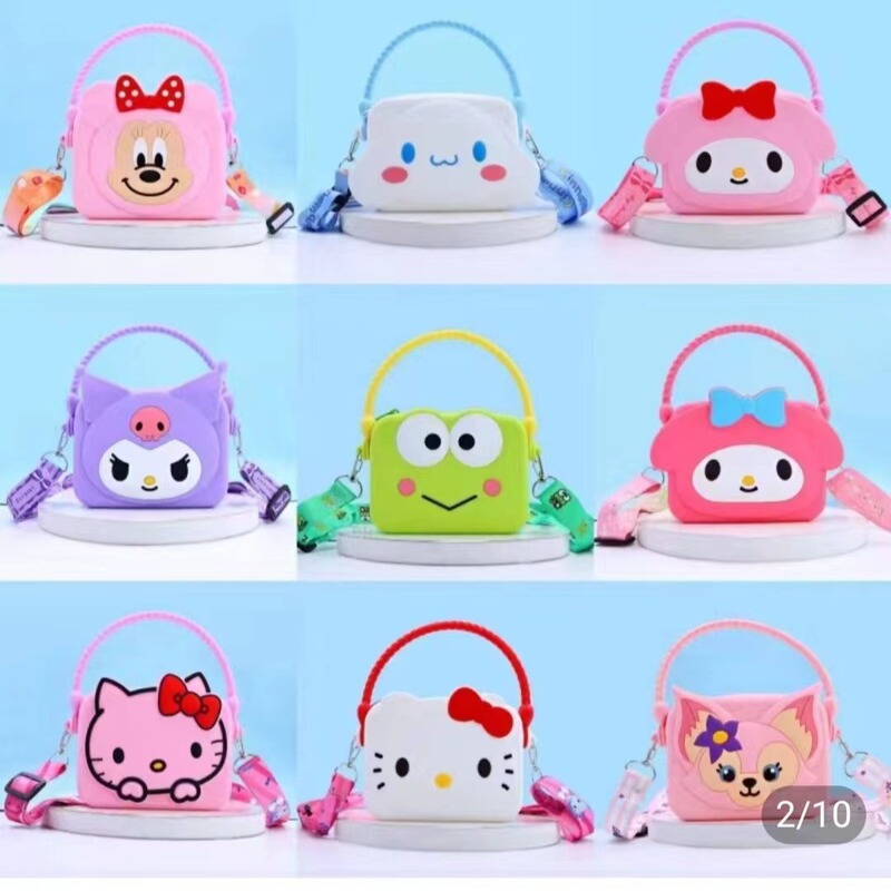 New Cute Kuromi School Bag Silicone Coin Purse Big-Eared Dog Children's Crossbody Bag Shoulder Bag Cartoon Princess New Cute Kuromi School Bag Silicone Coin Purse Big-Eared Dog Children's Crossbody Bag Shoulder Bag Cartoon Princess