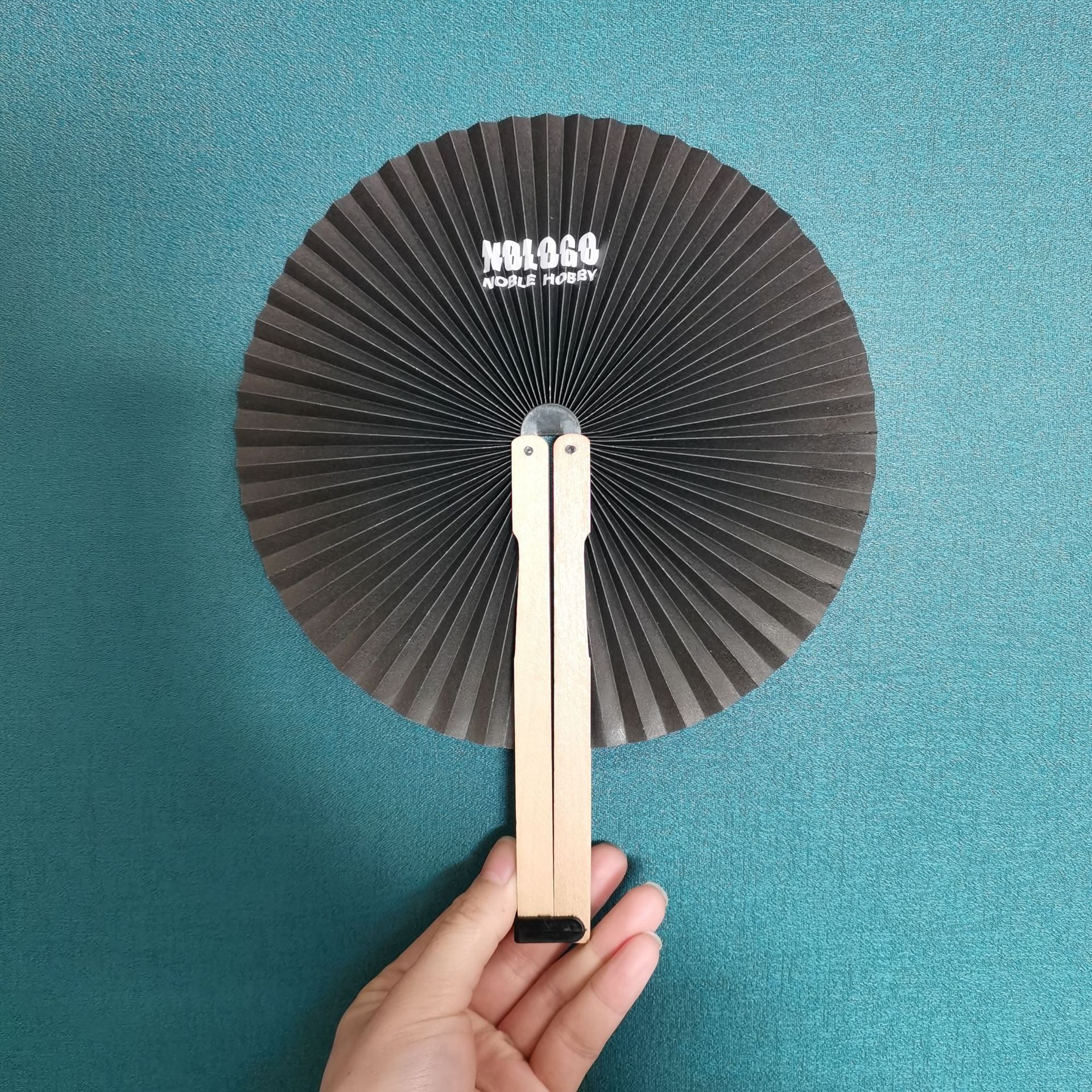 木柄纸面扇 旅行扇广告扇团扇 风车扇圆形折叠扇团扇360度旋转-阿里巴巴