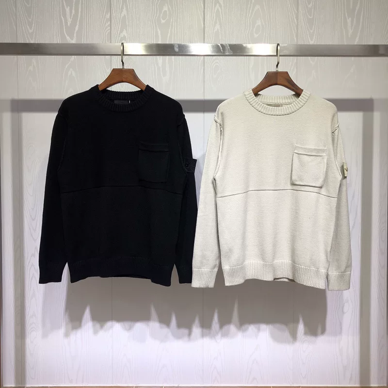 Knitted pullover (Stone Island) Ghost series, chest pocket, pull-up knit