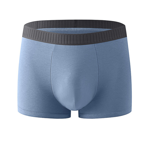 Spring and summer men's underwear pure cotton graphene antibacterial crotch mid-waist comfortable breathable cotton high elastic men's boxer briefs