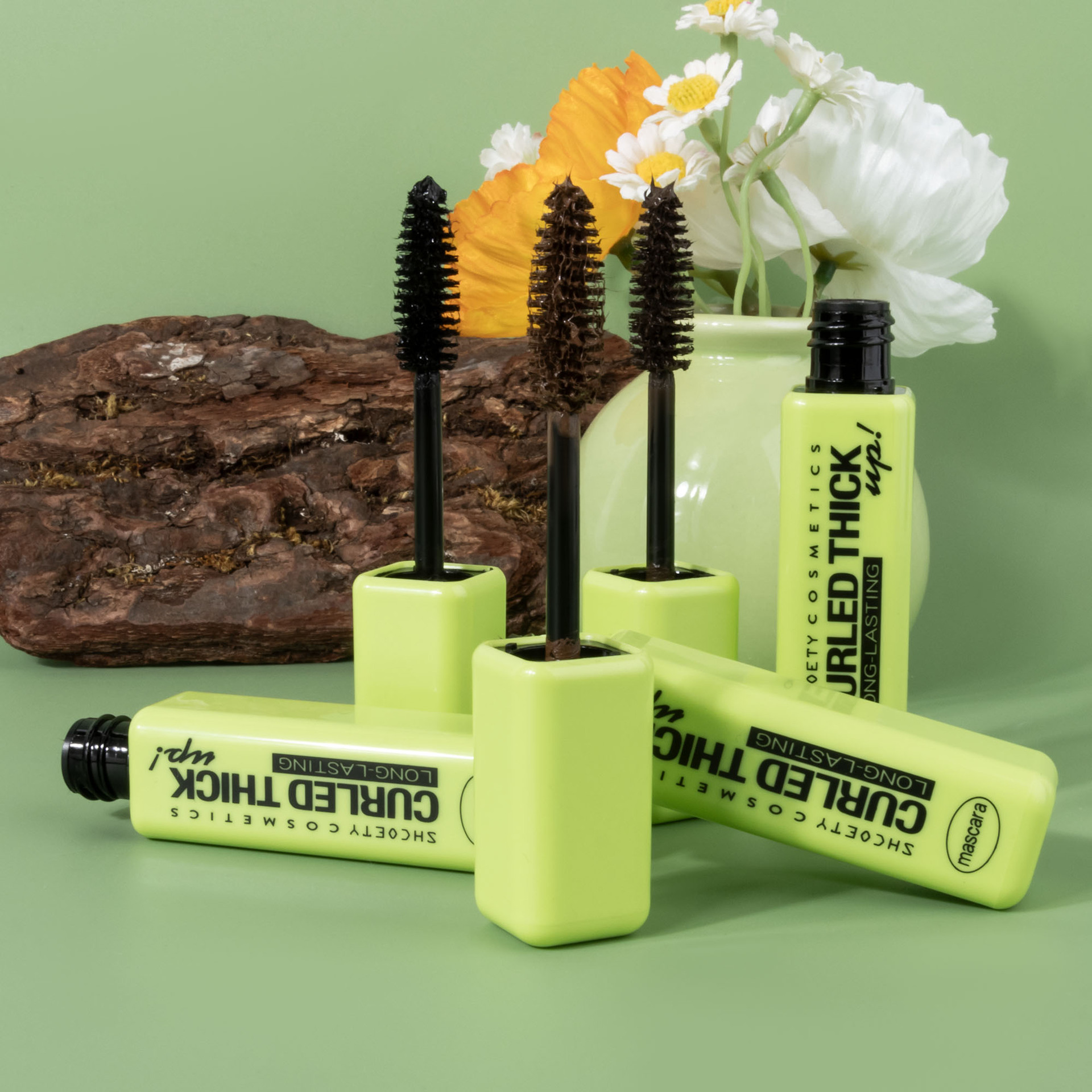 SHCOETY Cross-border 7D Mascara is waterproof, does not smudge, naturally slender, thick, long-lasting, and curls eyelashes as a base undefined