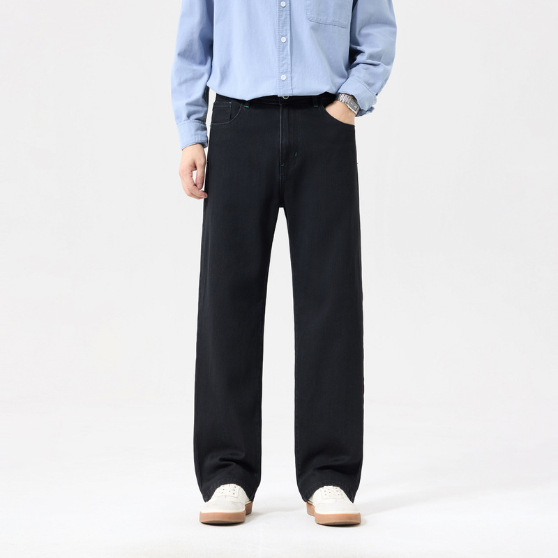 K2609 | Plus-size men's autumn new arrivals: old money style light business jeans, loose fit, washed, stretchy, straight-leg trousers K2609 | Plus-size men's autumn new arrivals: old money style light business jeans, loose fit, washed, stretchy, straight-leg trousers