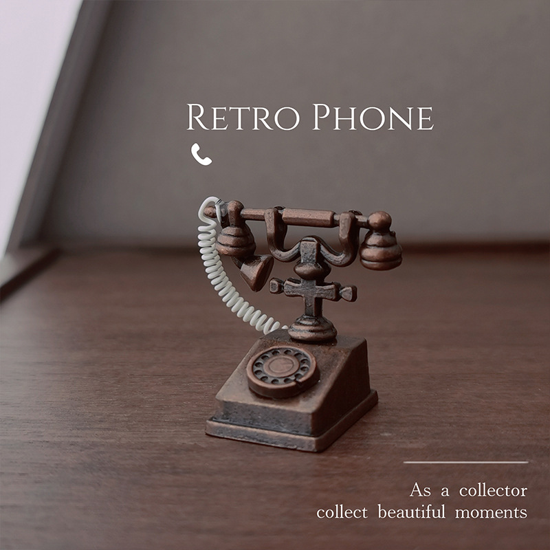 Honghao Factory Directly Supplies Miniature Toy Model Scenes, Dollhouse Accessories, Mini Retro Landline Phone B142 Honghao Factory Directly Supplies Miniature Toy Model Scenes, Dollhouse Accessories, Mini Retro Landline Phone B142