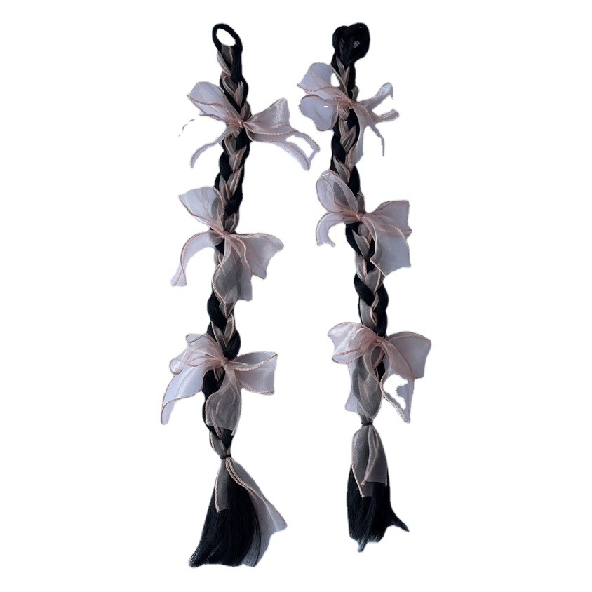 Hani peluca trenza foto moda nuevo giro trenza mullida fotografía estilo étnico Cola de Caballo peluca en stock