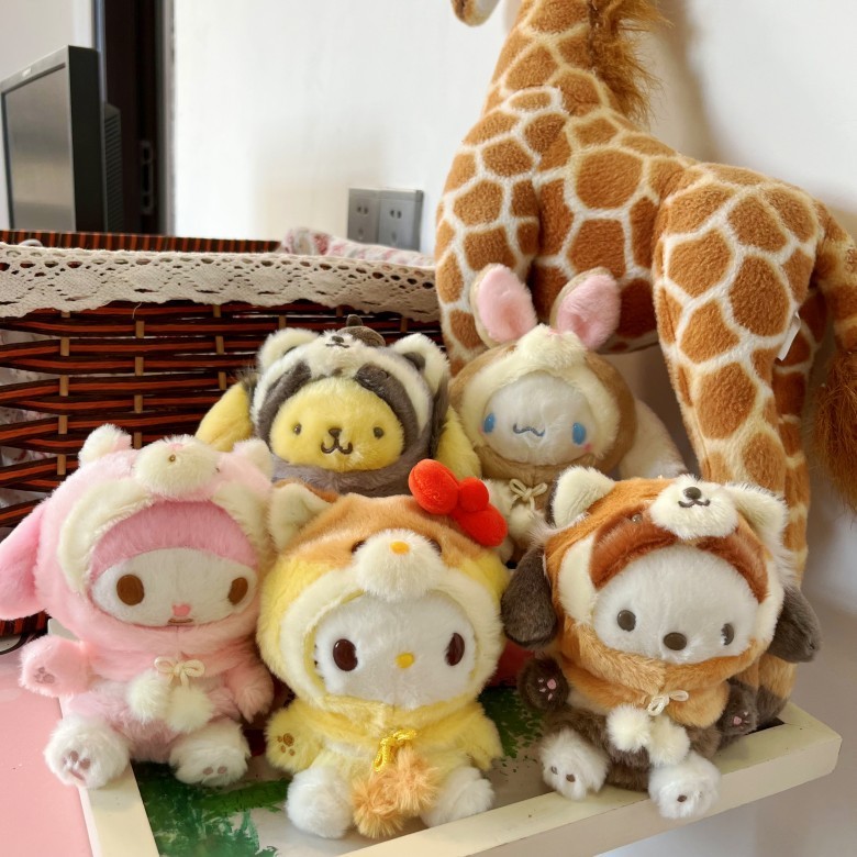 Autumn dress-up big tail forest small animal coolomi melody pudding Pacha dog plush pendant bag ornaments Autumn dress-up big tail forest small animal coolomi melody pudding Pacha dog plush pendant bag ornaments