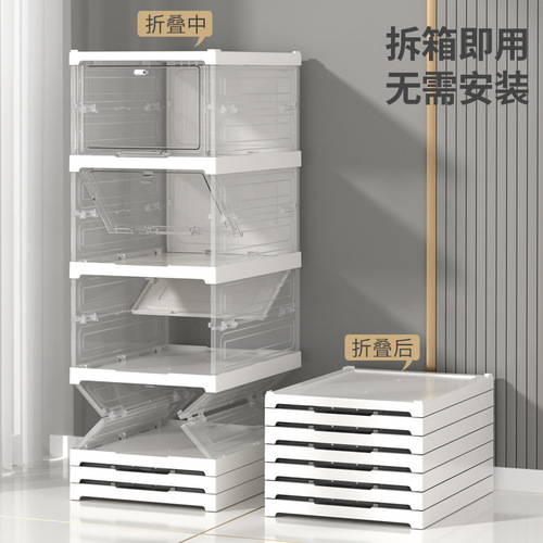 Shoe cabinet, installation-free, dismantling and stacking shoe box storage rack, transparent and thickened, high-end, stackable cabinet box wholesale