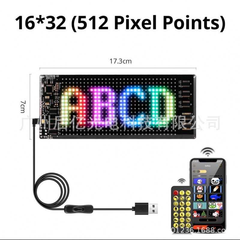 Vehículo eléctrico de motocicleta flexible LED pantalla de publicidad LED pantalla suave APP pantalla de pantalla Bluetooth montada en el vehículo
